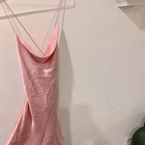 Zara low back ballet pink slip dress, size Large
